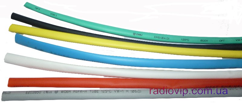 картинка Трубка термоусадочная 5,0/2,5 цветная 1м. от интернет магазина Radiovip
