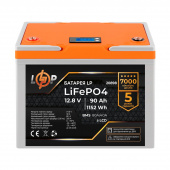 картинка Аккумулятор LP LiFePO4 для ИБП LCD 12V (12,8V) - 90 Ah (1152Wh) (BMS 80A/40A) пластик от интернет магазина Radiovip