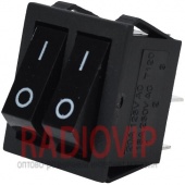 картинка Переключатель двойной IRS-2101-1А ON-OFF, 4pin, 15A, 220V, черный от интернет магазина Radiovip