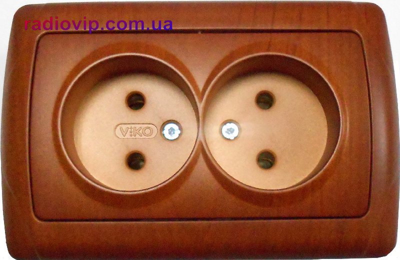 картинка Розетка VIKO CARMEN DECORA 2-я внутр. вишня 93010855 от интернет магазина Radiovip