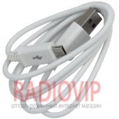 картинка Шнур шт.USB А -шт.miсro USB (Samsung), short pin, 1м, белый от интернет магазина Radiovip
