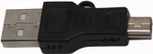 картинка Переходник штекер USB A- шт.mini USB 5pin от интернет магазина Radiovip