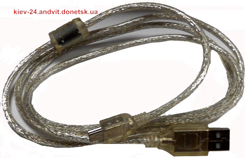 картинка Шнур шт.USB А -шт.mini USB 5pin 1м., прозрачный от интернет магазина Radiovip