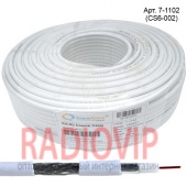 картинка Кабель RG-6/48, (1,02CCS+AL-foil+48x0,12AL), диам-6,8мм, белый, 100м от интернет магазина Radiovip