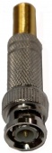 картинка Штекер BNC под кабель, корпус металл., с позолоченной пружиной от интернет магазина Radiovip