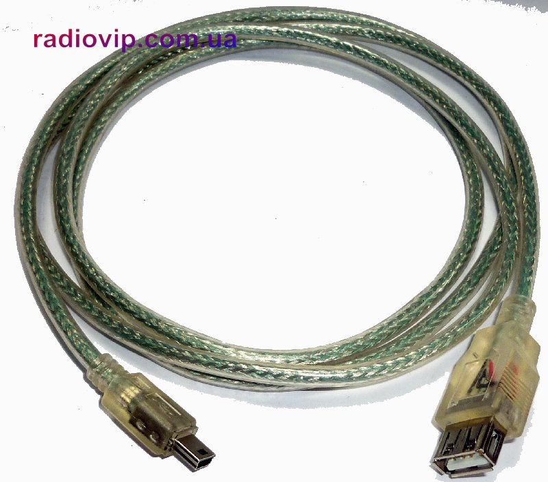 картинка Шнур гн.USB А -шт.mini USB 5pin, v2.0, диам.-5мм., 1,5м., от интернет магазина Radiovip