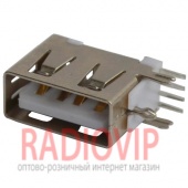 картинка Гнездо USB тип A монтажное, угловое короткое от интернет магазина Radiovip