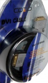 картинка Шнур DVI(24+1) шт.-шт., Hi-Fi, метал. с фильт.в блистере gold 3м. от интернет магазина Radiovip