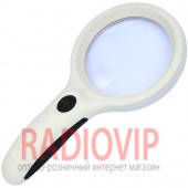 картинка Лупа ручная NO.9558 круглая с подсветкой +UV, 2,5Х диам-90мм от интернет магазина Radiovip
