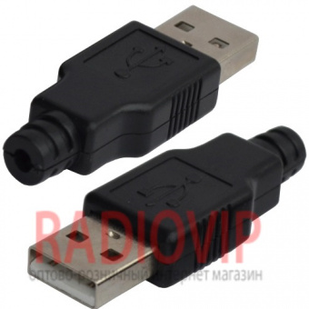 картинка Штекер USB тип A, под шнур от интернет магазина Radiovip