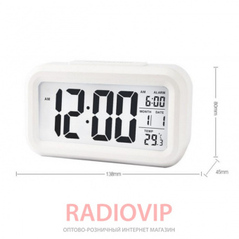 Часы-будильник с датчиком освещенности и температурой