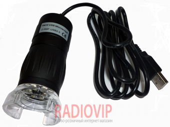 картинка Портативный USB микроскоп цифровой MDA2000R 1/3.2” 1X---40X,200x 1.3MP от интернет магазина Radiovip
