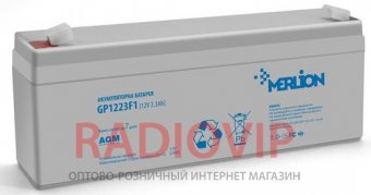 картинка Аккумуляторная батарея MERLION AGM GP1223F1 12 V 2,3Ah от интернет магазина Radiovip