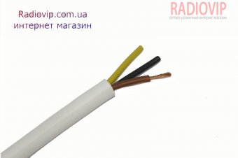 картинка Кабель силовой ПВС, медный, 3х2,5мм.кв. (гибкий), белый, 100м от интернет магазина Radiovip