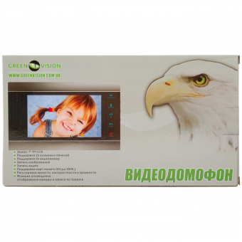 картинка Цветной AHD видеодомофон Green Vision GV-055-AHD-J-VD7SD от интернет магазина Radiovip