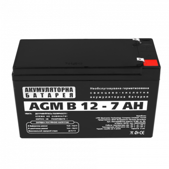 картинка Аккумуляторная батарея AGM В 12 - 7 AH  от интернет магазина Radiovip