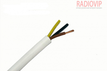 картинка Кабель силовой ПВС 3х1,0мм.кв. СU, белый, 100м от интернет магазина Radiovip