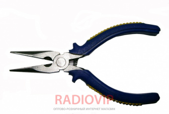 картинка Мини плоскогубцы длинный нос, 5 ", синяя + желтая ручка, 507011 от интернет магазина Radiovip