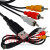 картинка Шнур шт.USB- 3шт.RСА, диам.-4.5мм, 1,5м. от интернет магазина Radiovip
