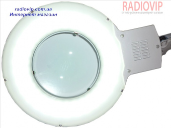 картинка Лупа-лампа с LED подсветкой на струбцине, диопт 5Х, диам-130мм 90LED 7W 8606CL от интернет магазина Radiovip