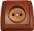 картинка Розетка VIKO CARMEN DECORA 1-я внутр. вишня 93010807 от интернет магазина Radiovip
