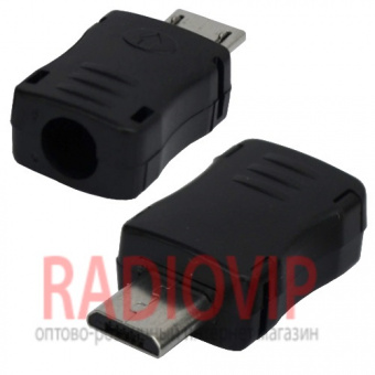 картинка Штекер miсro USB (Samsung), под шнур, пластик от интернет магазина Radiovip