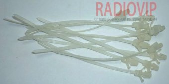 картинка Стяжки с дюбелем 100х2,5 белые (пачка по 100шт.) от интернет магазина Radiovip