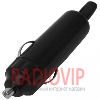 картинка Штекер авто прикуривателя под шнур,корпус пластик от интернет магазина Radiovip