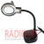 картинка Лупа-лампа  ZD-123 настольная, круглая, 3Х +8Х, диам-90мм, чёрная от интернет магазина Radiovip