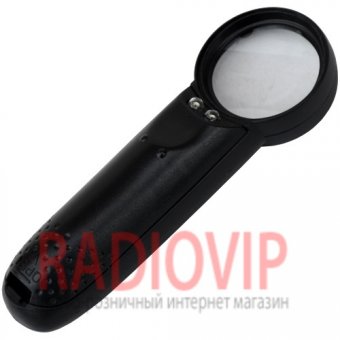 картинка Лупа ручная MG6B-2A круглая с LED подсветкой, 8Х, диам-37мм от интернет магазина Radiovip