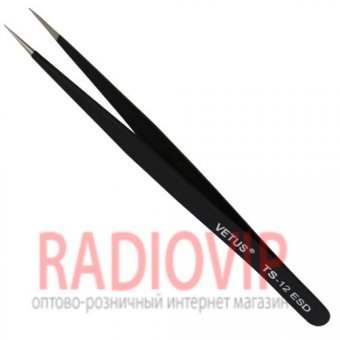 картинка Пинцет радиотехнический ESD, Vetus TS-12 от интернет магазина Radiovip