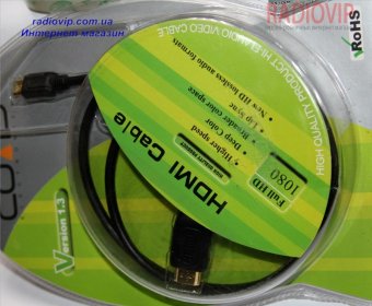картинка Шнур шт.HDMI .-шт.mini HDMI диам.-6.0 gold. 1.0 черный от интернет магазина Radiovip
