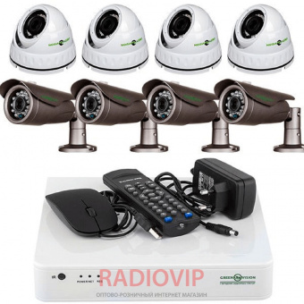 картинка Комплект видеонаблюдения Green Vision GV-K-L07/08 720P от интернет магазина Radiovip
