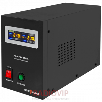 картинка ИБП Logicpower LPY- B - PSW-800VA+  (560Вт) 5A/15A с правильной синусоидой 12В от интернет магазина Radiovip