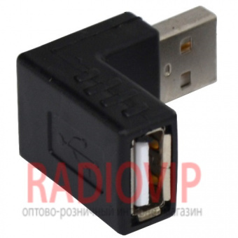 картинка Переходник штекер USB A- гнездо USB A, угловой от интернет магазина Radiovip