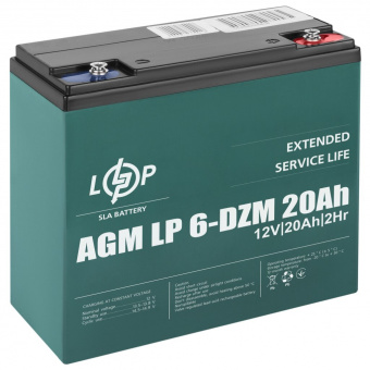 картинка Тяговий свинцево-кислотний акумулятор LP 6-DZM-20 Ah от интернет магазина Radiovip