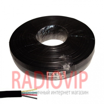 картинка Кабель телефонный 4ж чёрный (6x0,12мм) от интернет магазина Radiovip