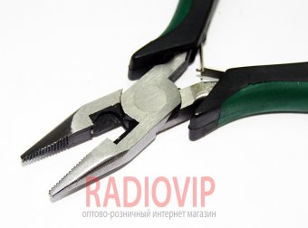 картинка Круглогубцы,черно-зелёные ручки 125*28,Q100 от интернет магазина Radiovip