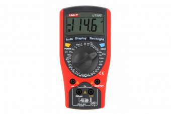 картинка UNI-T UT50C, мультиметр цифровой, напряжение, ток, частота, ёмкость, сопротивление, температура, 2000 отсчётов от интернет магазина Radiovip