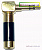 картинка Штекер 3,5мм стерео, угловой, HQ, gold, синий, металл. корпус от интернет магазина Radiovip