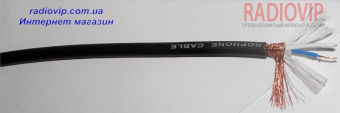 картинка Кабель микрофонный 2ж d-5,5мм чёрный от интернет магазина Radiovip
