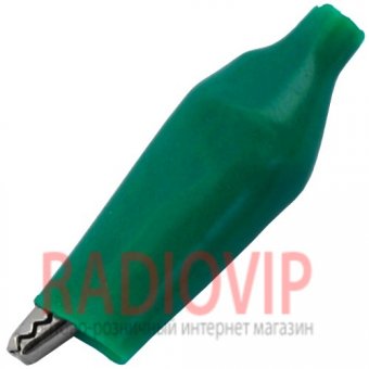 картинка Зажим тестерный малый зелёный от интернет магазина Radiovip