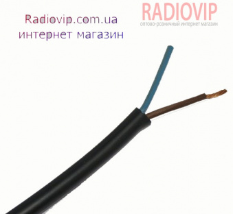 картинка Кабель силовой ПВС, медный, 2х1,0мм.кв. (гибкий), черный, 100м от интернет магазина Radiovip