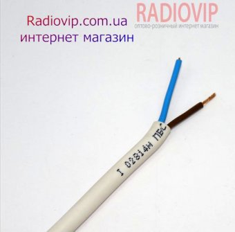 картинка Кабель силовой ПВС 2х1,5мм.кв. СU, белый, 100м от интернет магазина Radiovip