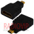 картинка Переходник шт.micro HDMI -гн.HDMI, gold, пластик от интернет магазина Radiovip