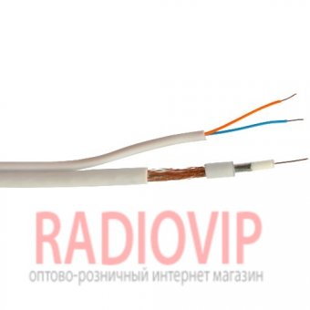 картинка Кабель 3C2V(0,5Сu/48x0.12CCA)+ 2x0,51Cu, диам.-5,0+2.5мм, белый, 100м от интернет магазина Radiovip