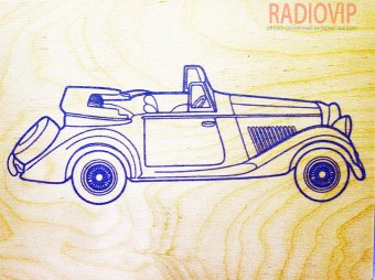 картинка Фанера с контуром для выжигания Бентли от интернет магазина Radiovip