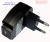 картинка Зарядка 220V - USB  (5V-1A) пластмаса, плоская от интернет магазина Radiovip