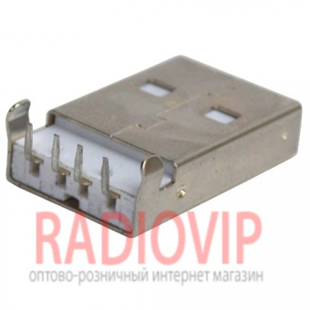 картинка Штекер USB тип A, монтажный, угловой от интернет магазина Radiovip