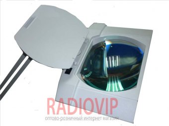 картинка Лупа-лампа с LED подсветкой на струбцине, прямоуг., 5Х, диам-190х157мм 8609L от интернет магазина Radiovip